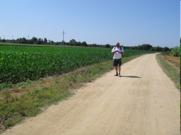 manel a riudellots amb el gps